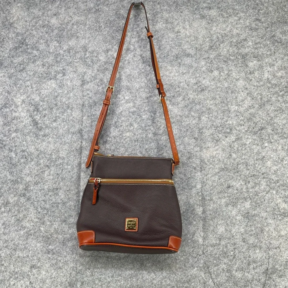 Dooney & Bourke Crossbody Bag Women Small Brown Pebble Leather shoulder Purse